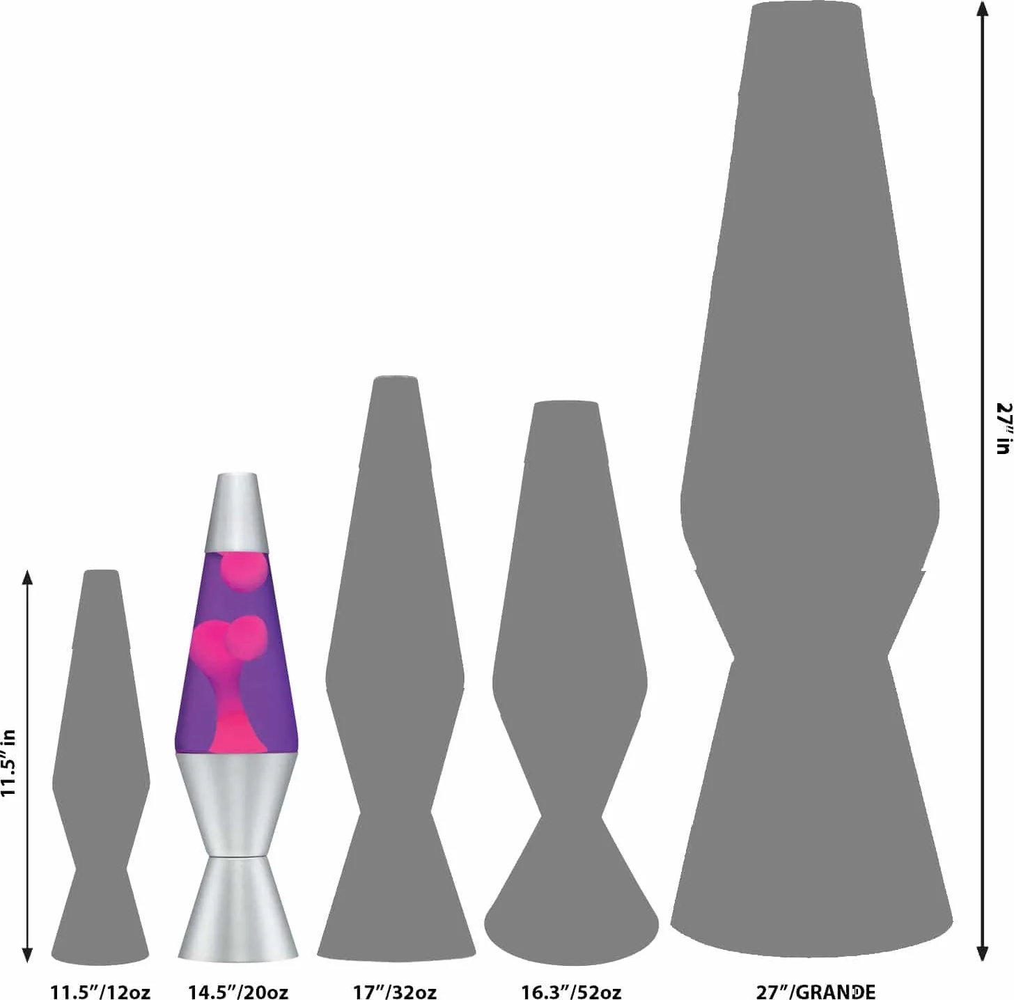 14.5 LAVA® Lamp PINK/PURPLE/SILVER - Image 3