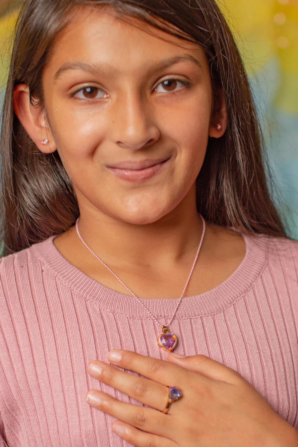 Boutique Chic Lilac Love Necklace - Image 4