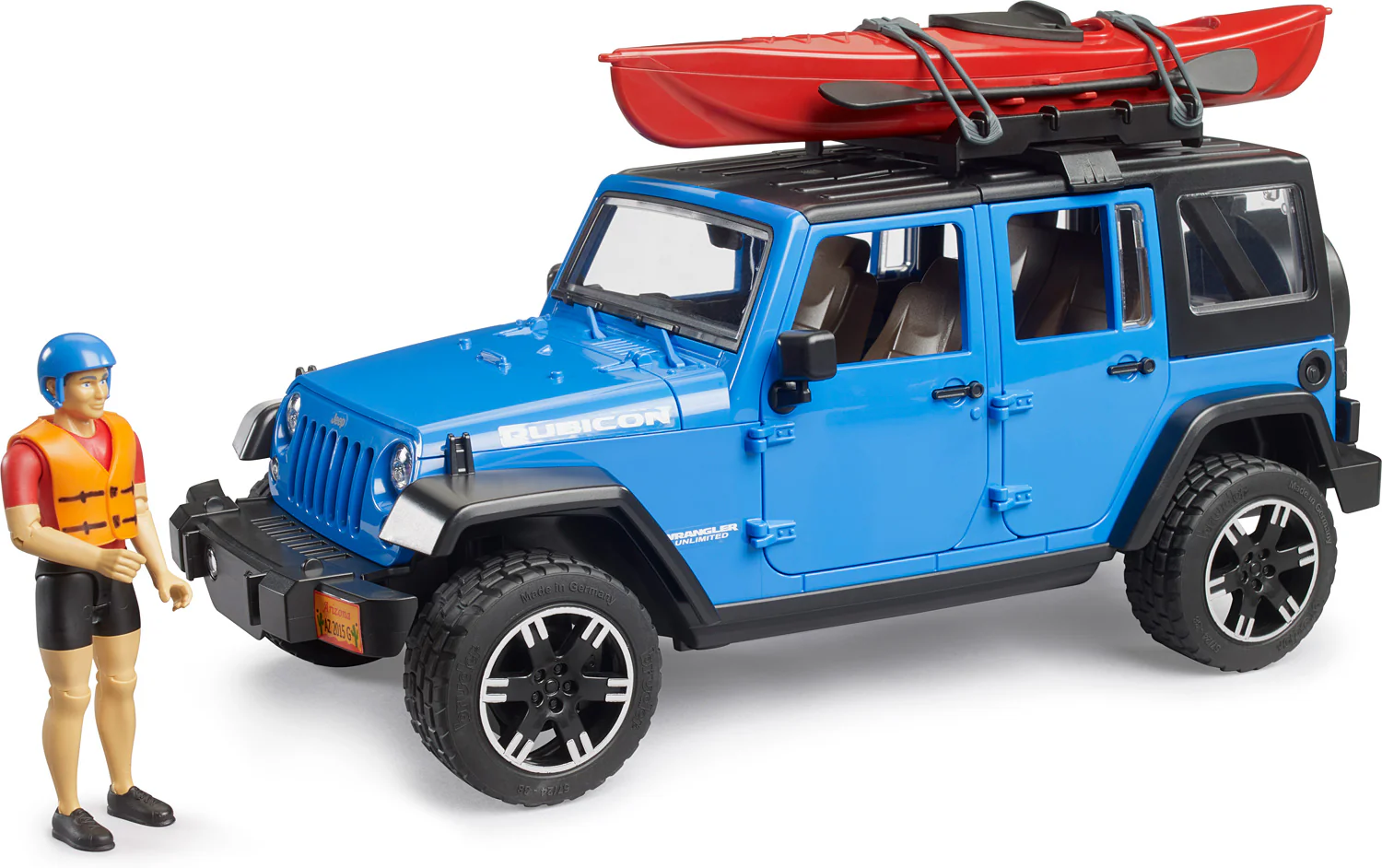 Bruder Jeep Wrangler Rubicon with Kayak & Figure - Image 2