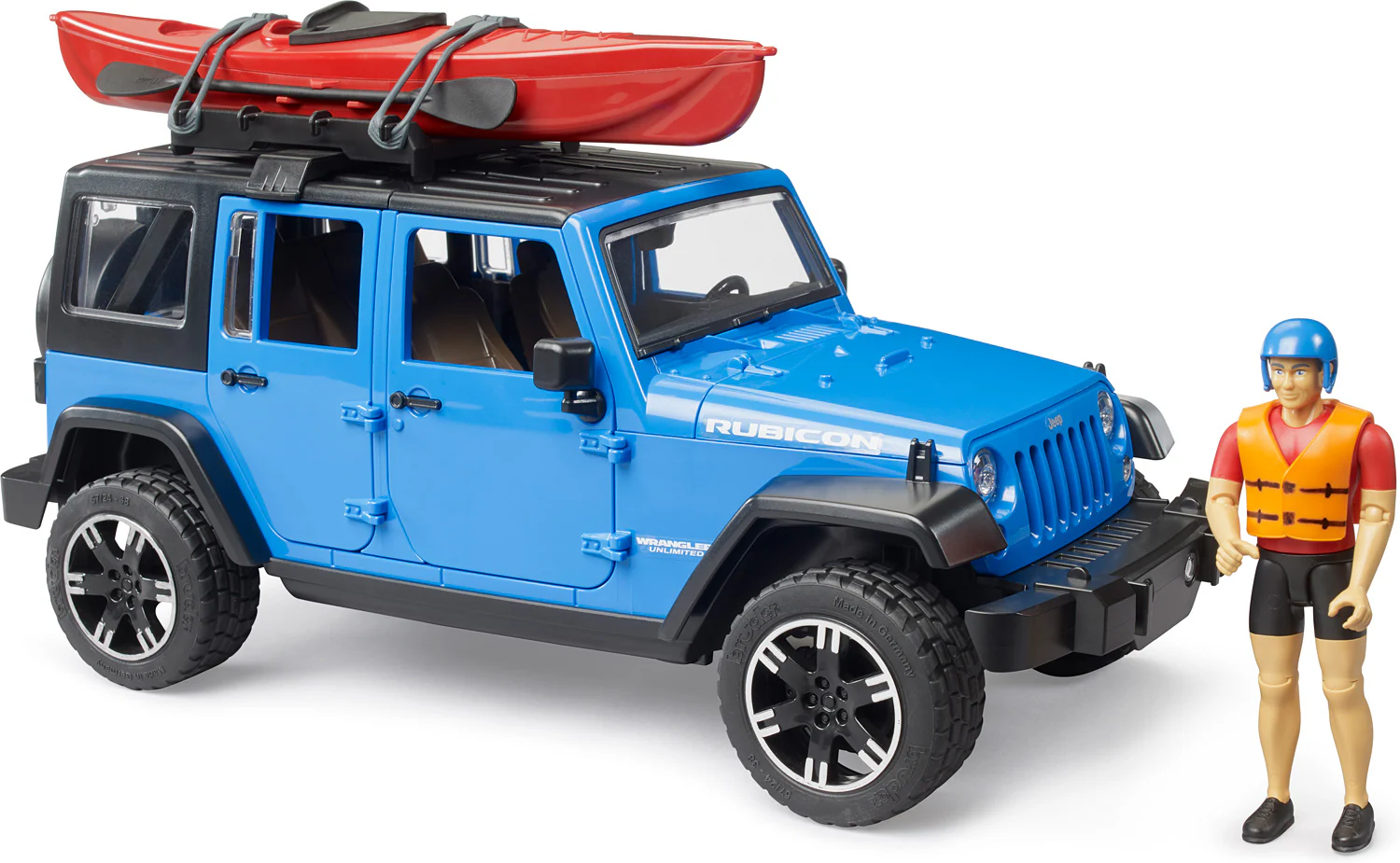 Bruder Jeep Wrangler Rubicon with Kayak & Figure - Image 3