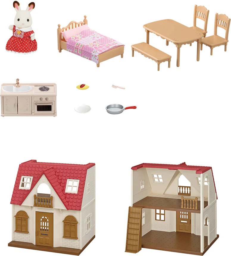 Calico Critters Red Roof Cozy Cottage Starter Home - Image 4