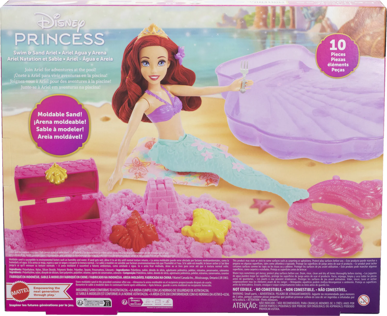 Disney Princess Sand and Swim Ariel Fashion Doll - Image 3