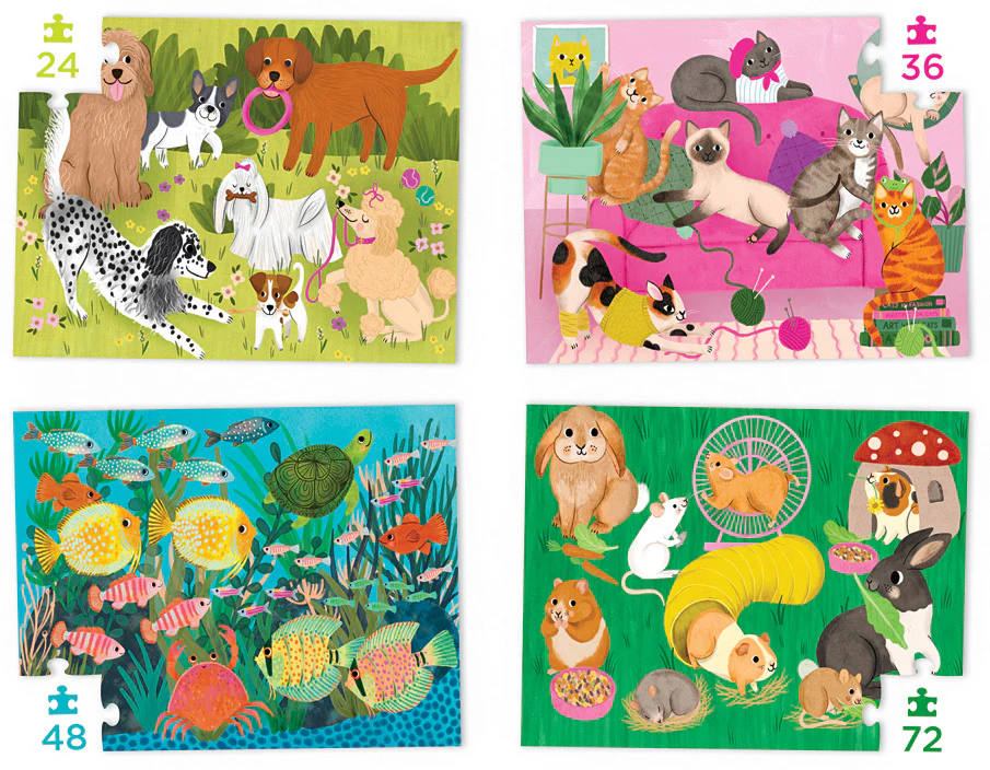 Four Puzzles to Grow On - Playful Pets - Image 2