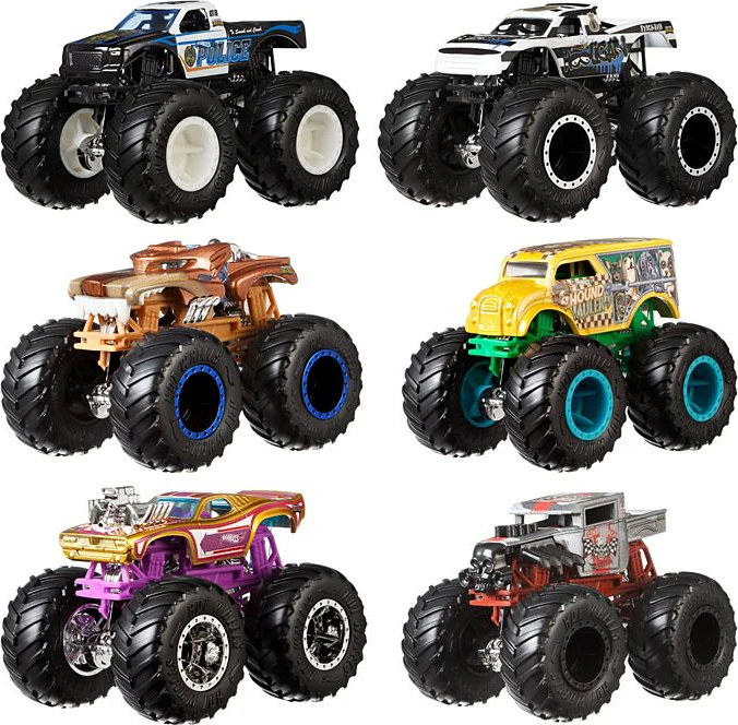 Hot Wheels toy vehicle - Monster Trucks 1:64 Demo Doubles 2-Pk Ast 2022 Mix 2 - 21A - Image 4