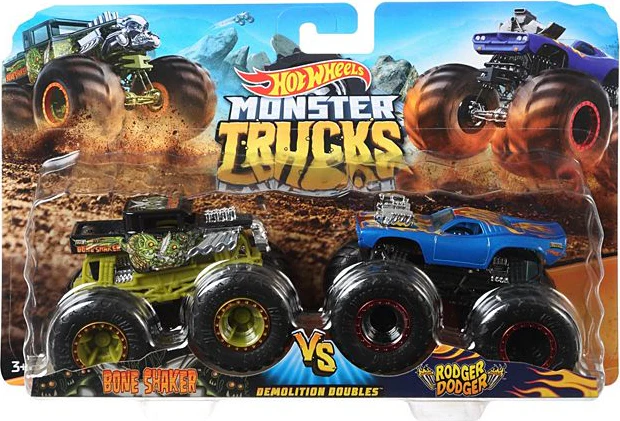 Hot Wheels toy vehicle - Monster Trucks 1:64 Demo Doubles 2-Pk Ast 2022 Mix 2 - 21A - Image 6