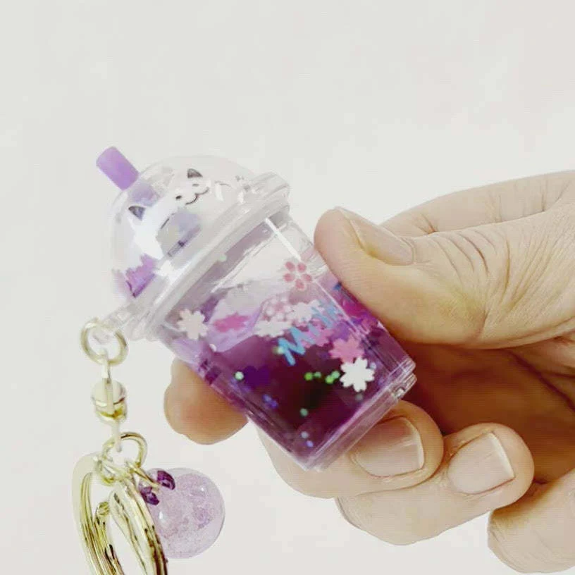 Kitty Boba Milk Floaty Key Charm (assorted) - Image 4