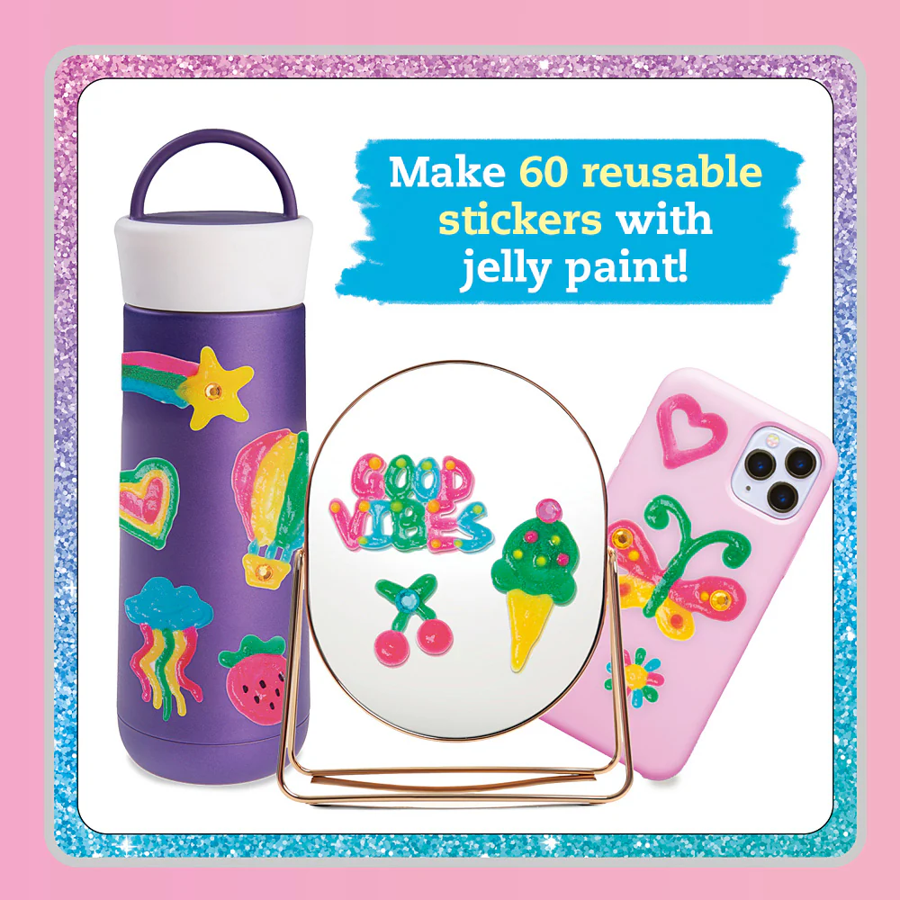 KLUTZ Paint & Peel Jelly Stickers: Glitter Goals! - Image 3