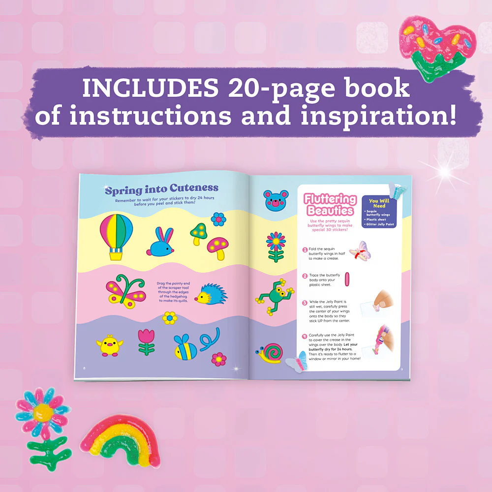 KLUTZ Paint & Peel Jelly Stickers: Glitter Goals! - Image 6