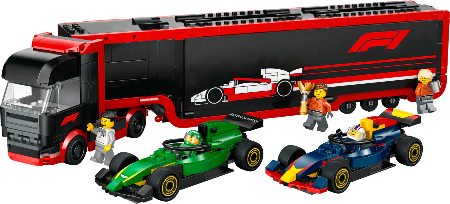 LEGO City Formula 1: F1® Truck with RB20 & AMR24 F1® Cars - Image 2