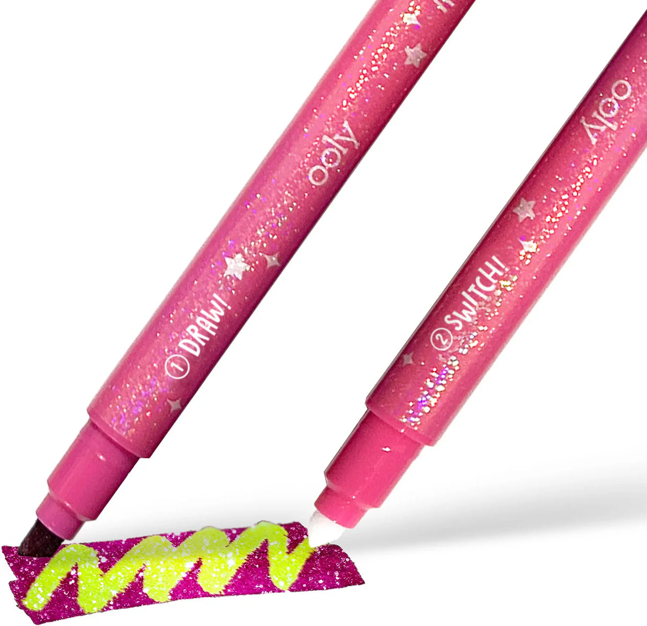 OOLY Switch-Eroo Sparkle Glittery Color Changing Markers - Image 4