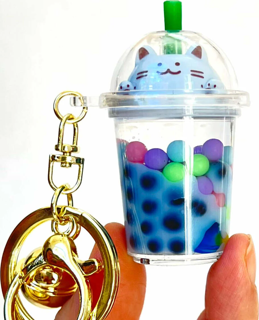 Pastel Cat Boba Floaty Key Charm (assorted) - Image 4