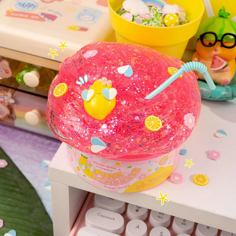 Pink Lemonade Clear Slime - Image 5