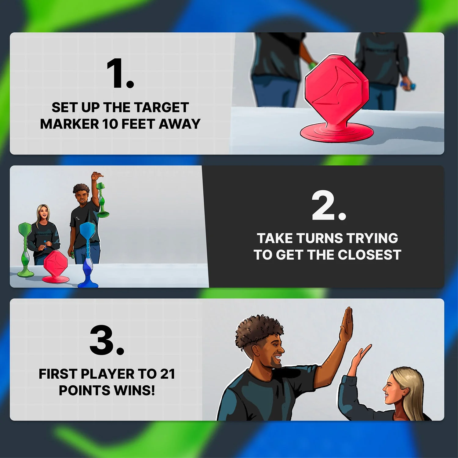 Popdarts Rookie - Blue & Green - Image 3
